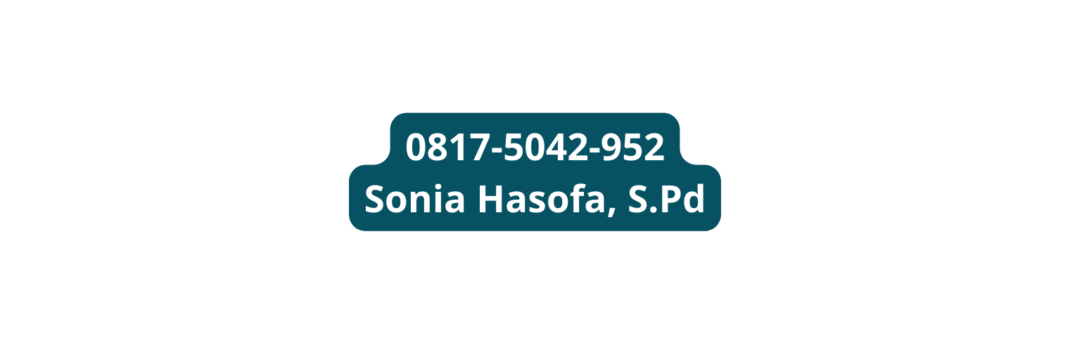 0817 5042 952 Sonia Hasofa S Pd